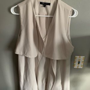 Cream long vest